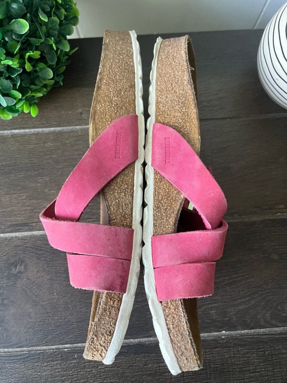 Birkenstock Yao Leather Sandals Pink EU 38 US 7 - Picture 13 of 14